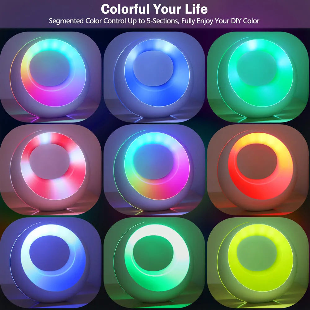 Creative Touch small night lamp with RGB colour changing remote control on desk