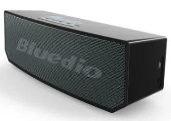 Black BS-6 Bluetooth smart speaker with 52mm drivers and compact 227x68x74mm dimensions