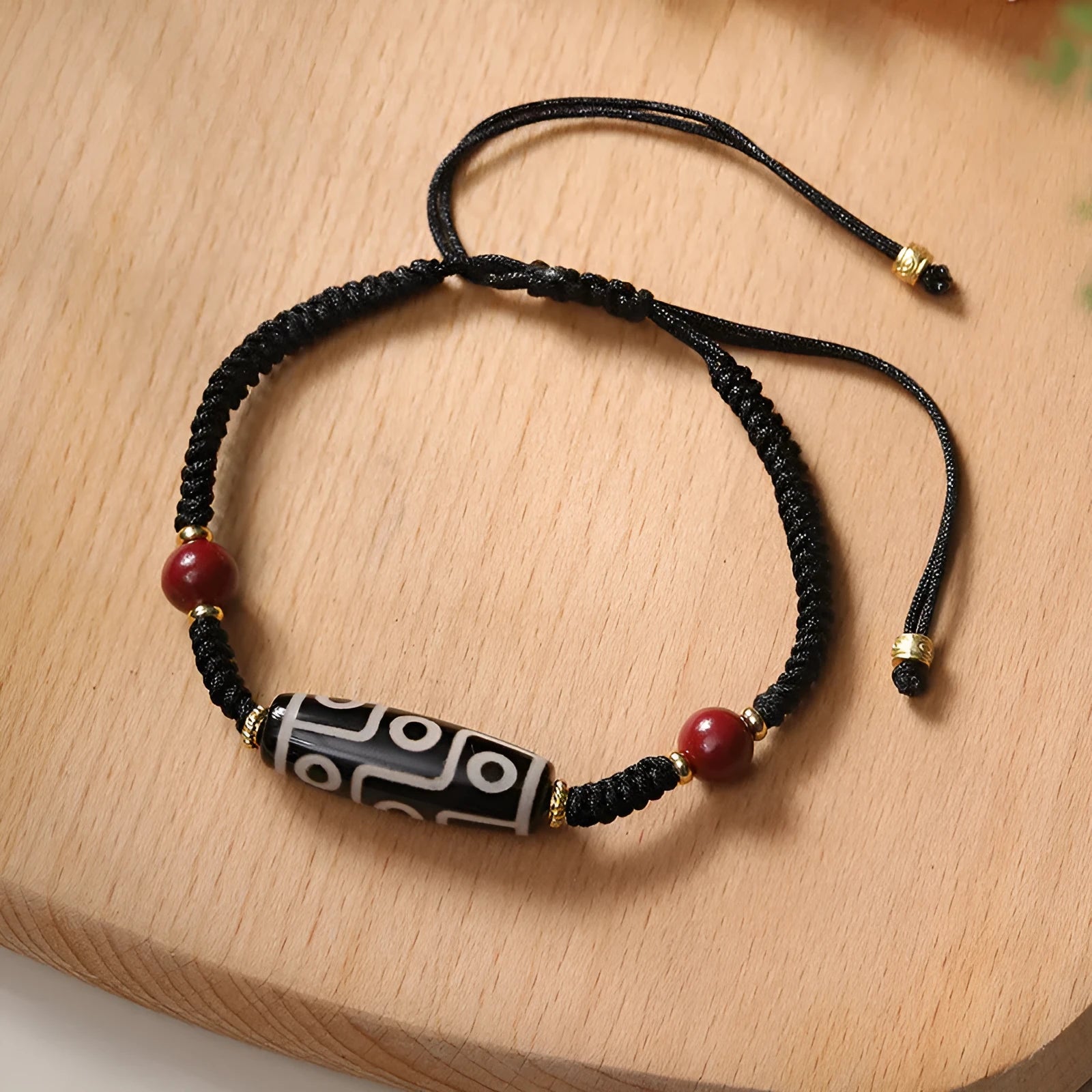 Tibetan Agate Dzi Bead Bracelet men's shrinkable adjustable couple style original design