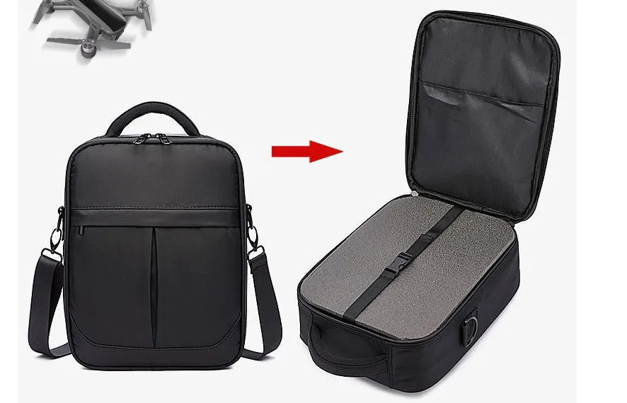 Black Oxford fabric men's shoulder messenger bag showing front view