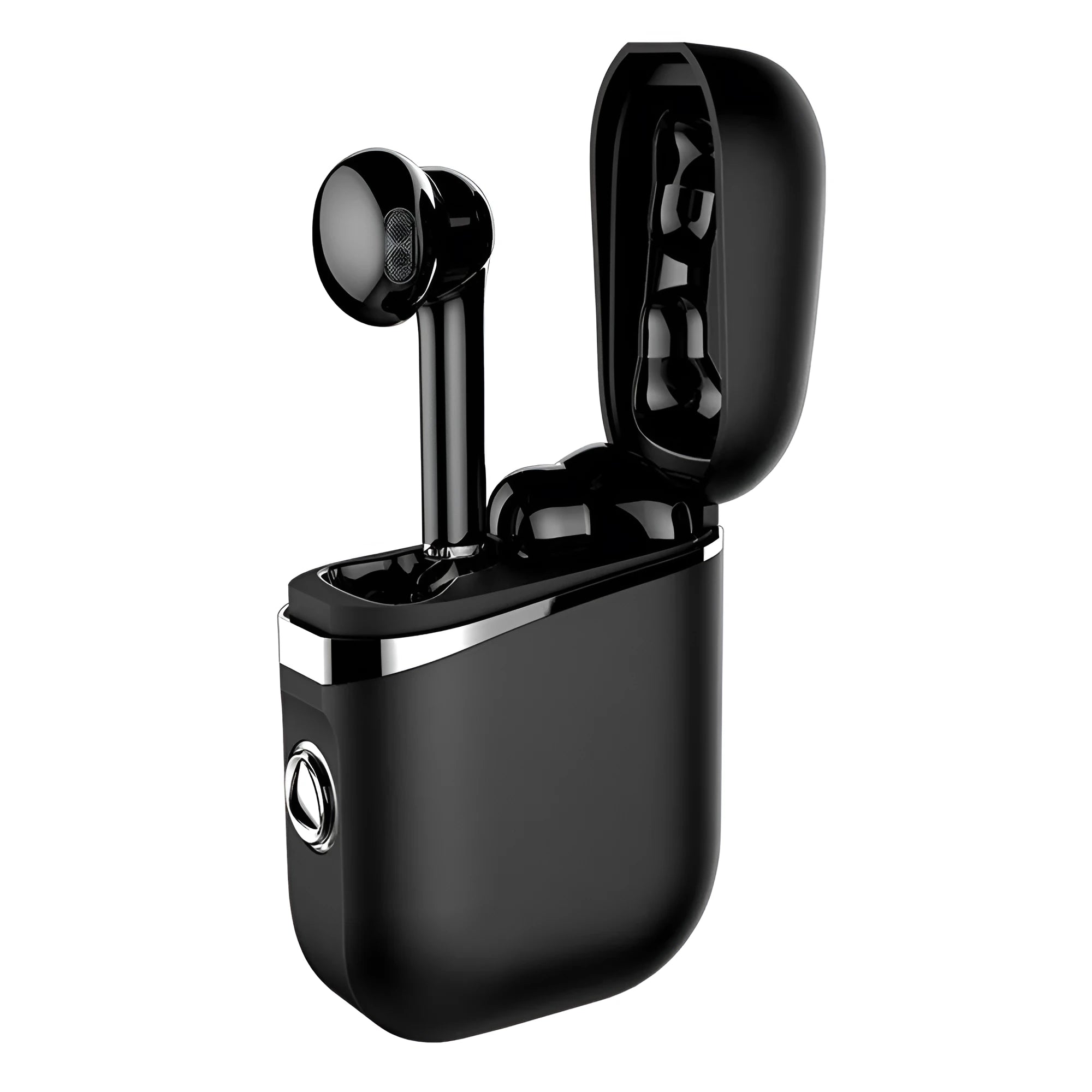 TWS wireless Bluetooth sports headset black earplug style with bilateral stereo and battery display