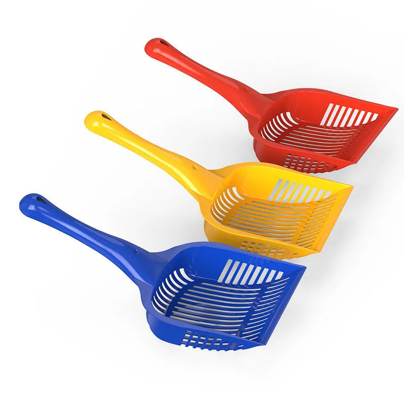 Blue plastic cat litter scoop for cleaning cat toilet trays