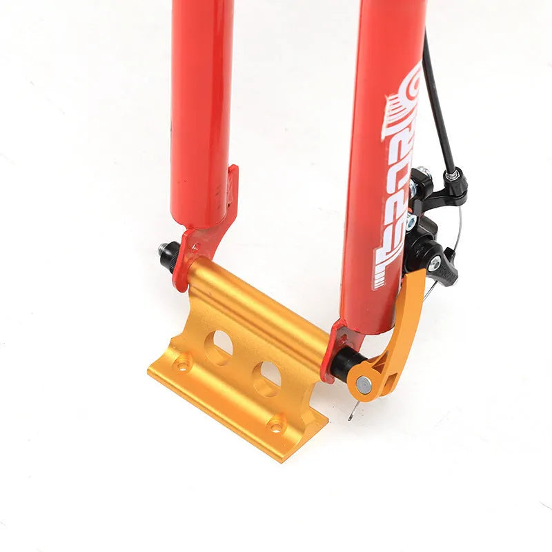 Silver metal bicycle front fork quick release fixing clip for SUV modification and accessory mounting