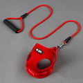 Dog leash and collar set with foam handle in blue, pink, yellow or red colours