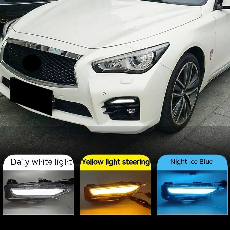 Infiniti Q50 Q70 front bumper LED turn signal fog daytime running lamp unit