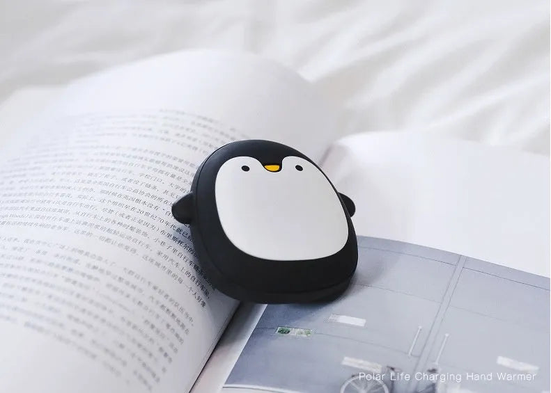 Cartoon penguin and polar bear design USB rechargeable hand warmer and power bank