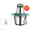 Green stainless steel 2-speed meat blender mincer with 2L jar on kitchen counter
