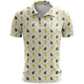 3D printed sports short sleeve shirt in polyester bird eye cloth with loose fit design