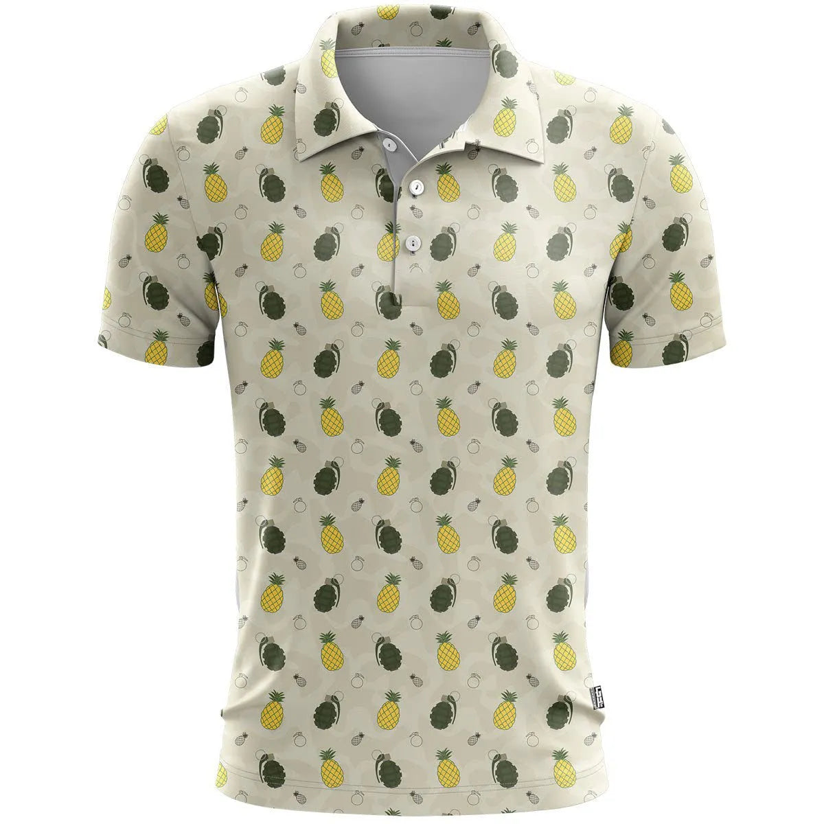 3D printed sports short sleeve shirt in polyester bird eye cloth with loose fit design