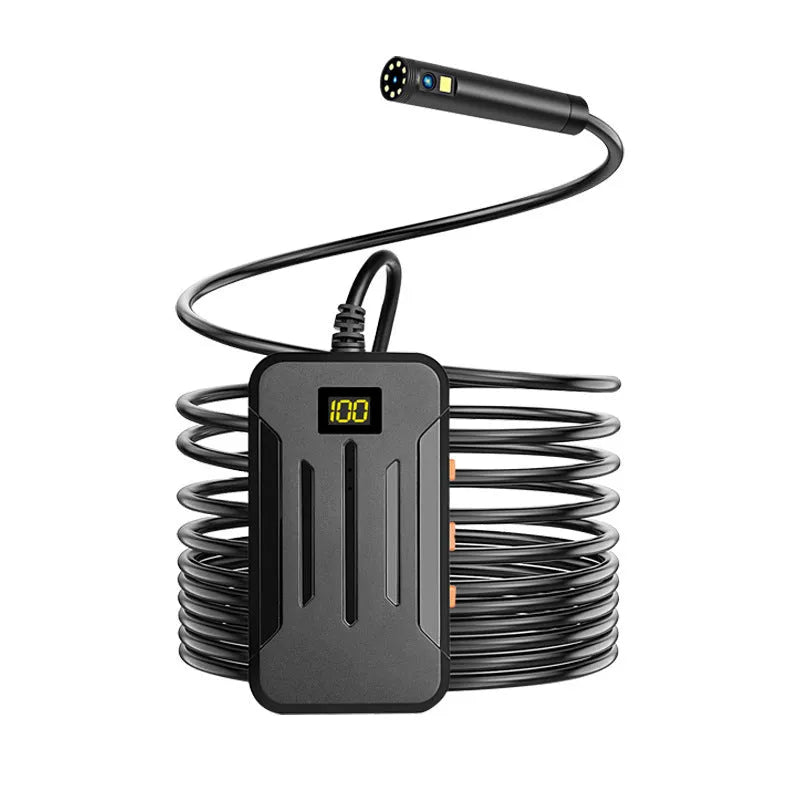 F300 wireless WiFi dual lens endoscope with 5.5mm and 8mm IP68 waterproof inspection cameras