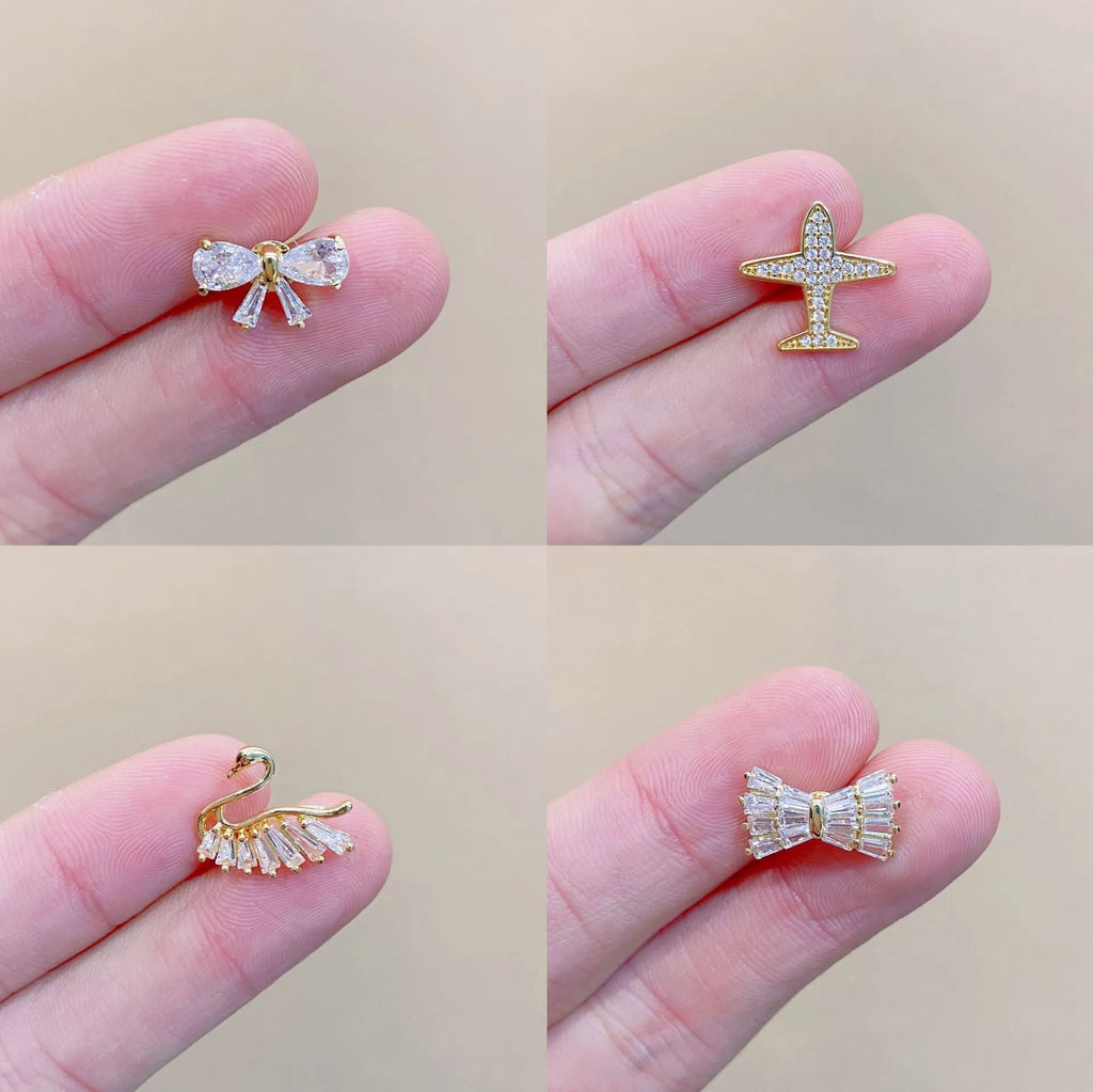 Japanese geometric design copper brooch with electroplated finish for women's clothing