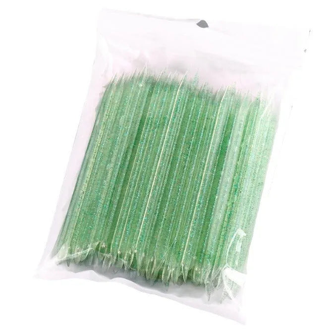 100pcs nail drill glue sticks 7.5cm and 9.3cm crystal rods in multiple colours for manicure