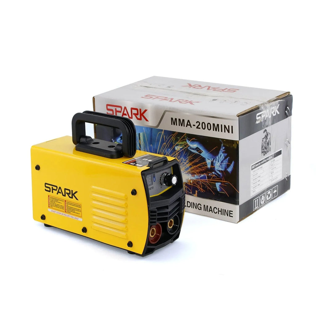 Household DC 220V welding machine with inverter technology and complete accessory set including tongs, clamps and face shield