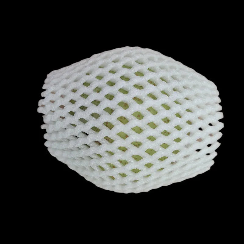 White foam shockproof protective net for fruits in various sizes from 6x5cm to 18x7cm