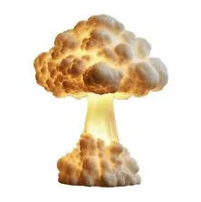 Modern mushroom cloud shaped table lamp with USB power for decorative desk lighting