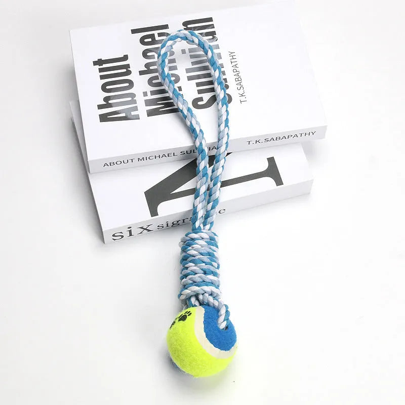 38cm cotton string dog toy for medium to large breed dogs in red and white colour combination