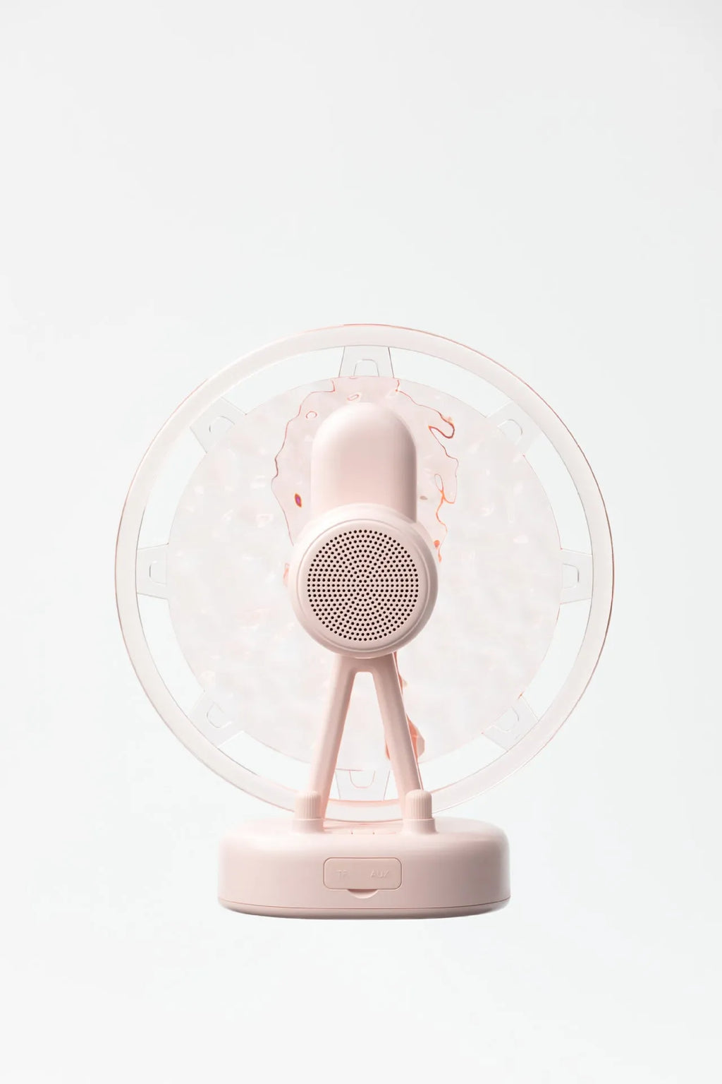 Ferris wheel shaped Bluetooth speaker with colourful LED lights in pink or white colour options