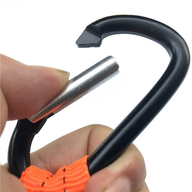 Orange fishing rod safety rope showing 90cm length with connection loops