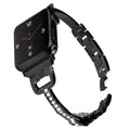 D-shaped metal diamond-pattern strap for Apple Watch in multiple colour options.