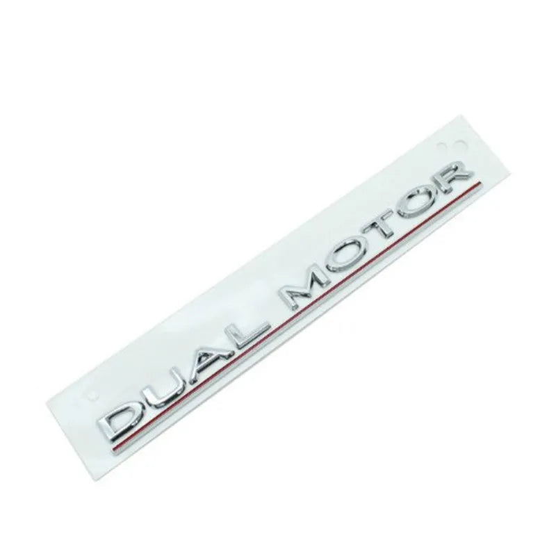 Tesla Model 3 double motor performance bumper decal sticker in ABS plastic