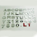 3D zinc alloy car letter sticker showing raised metal construction on vehicle surface