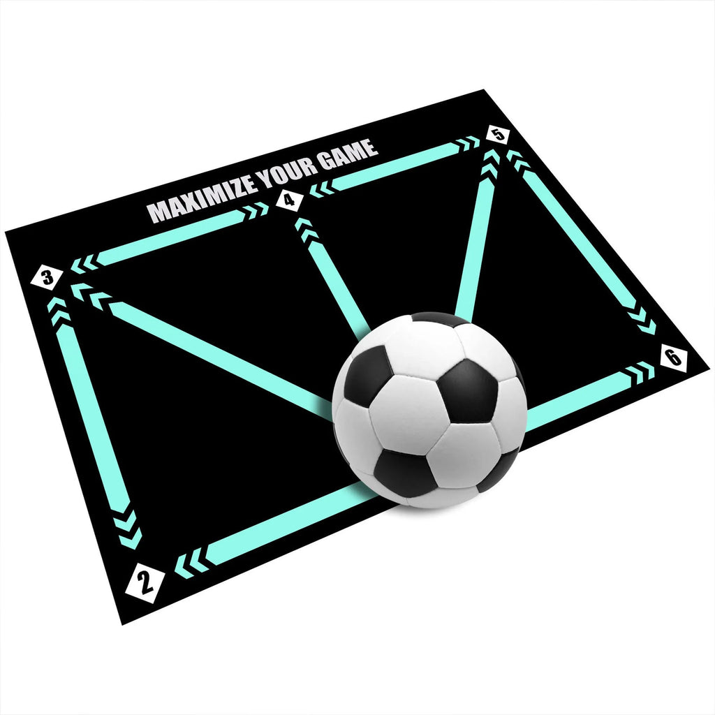 Indoor football training mat in cushion colour with rubber construction for skill lifting practice