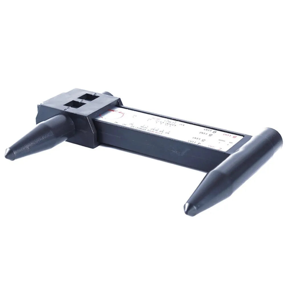 Digital electronic caliper measuring tool showing 180mm range and hole distance measurement capability