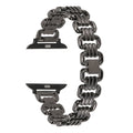 Alloy metal watch bracelet in silver, gold, black, rose gold, and starlight for Apple Watch 38mm to 49mm