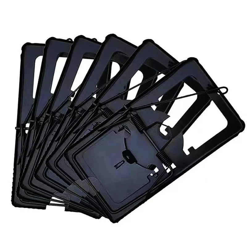Automatic mouse cage trap with metal and plastic construction for indoor rodent control