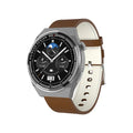 Black smartwatch with a 1.39-inch screen on a silicone strap, showing Bluetooth call and NFC payment functions.