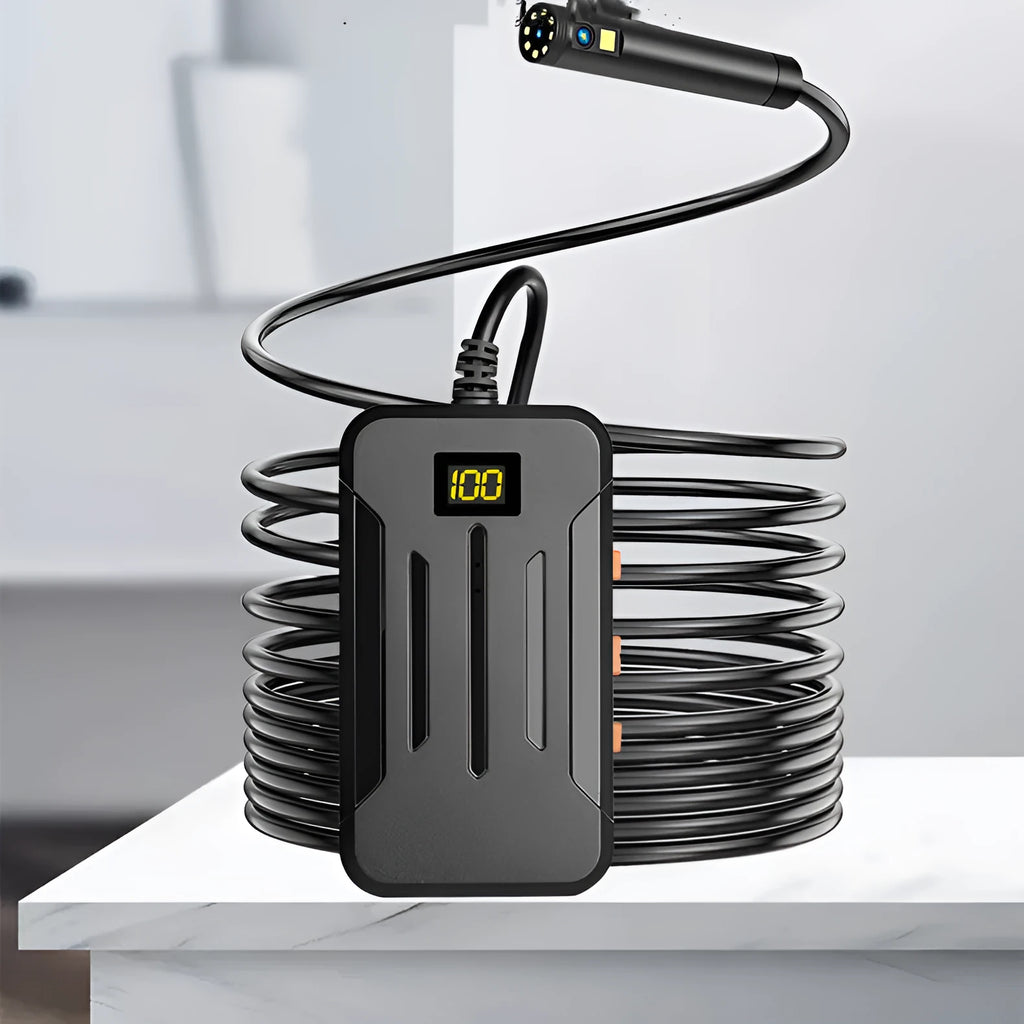 F300 wireless WiFi dual lens endoscope with 5.5mm and 8mm IP68 waterproof inspection cameras