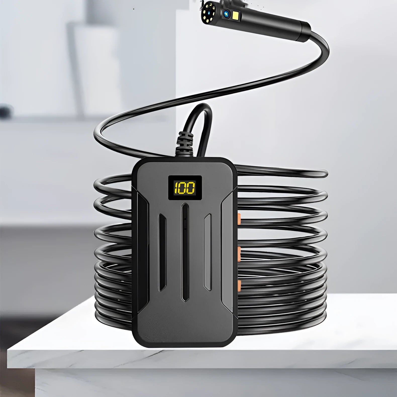 F300 wireless WiFi dual lens endoscope with 5.5mm and 8mm IP68 waterproof inspection cameras