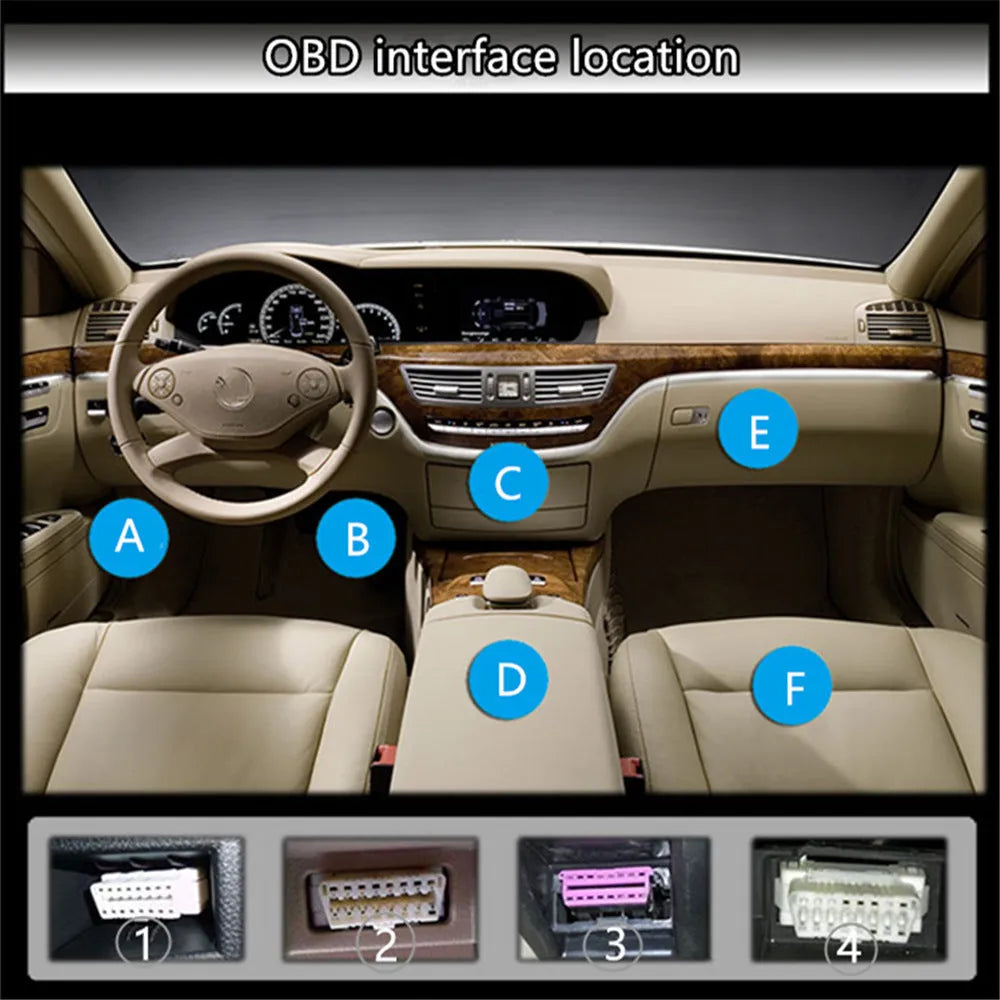 X1 Automotive OBD diagnostic instrument with LED display and metal casing.