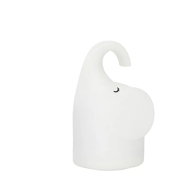 DOMI Elephant silicone night light with warm LED glow for bedroom bedside use