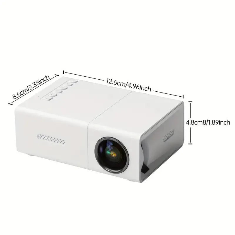 M100 Mini LED home projector in white or black with 100-inch projection capability