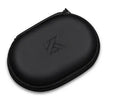 Black oval leather earphone storage case for EDX PRO and ZEX PRO compatible models