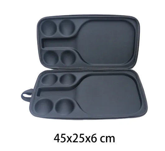 Black Peak portable EVA storage box for pickleball rackets and balls with double shoulder straps.
