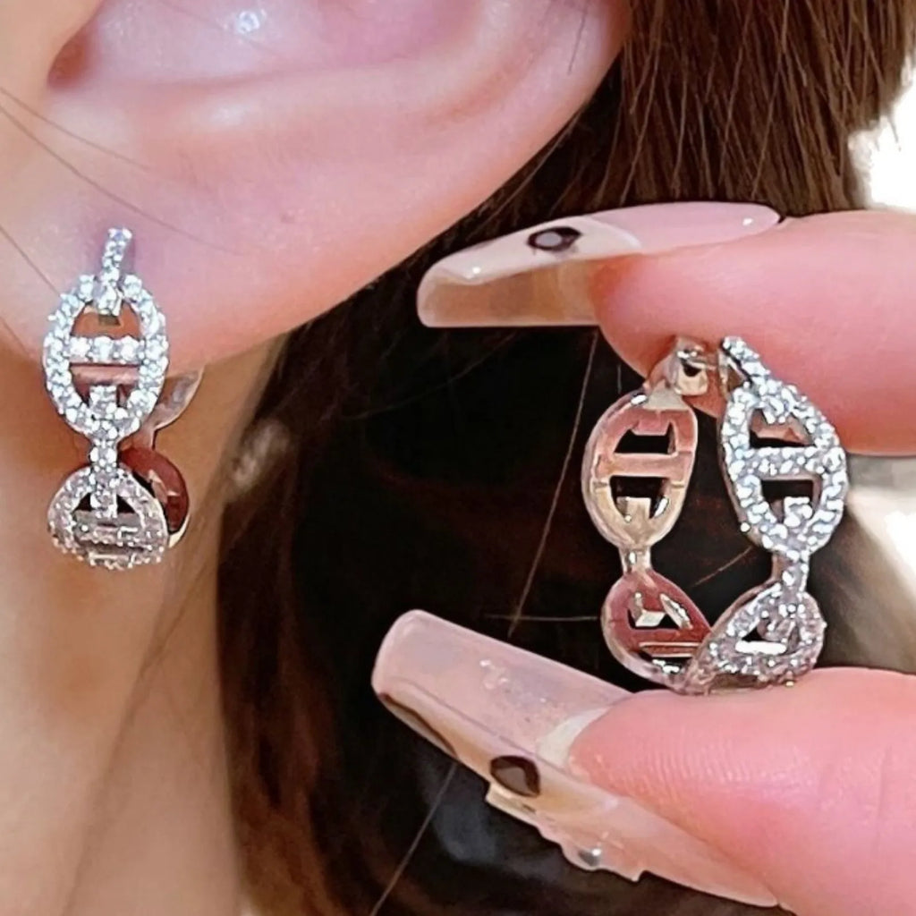 Electroplated copper casual earrings in silver, gold, or rose gold colours for ladies