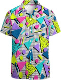 Men's short sleeve camouflage casual shirt in slim fit cardigan style on a hanger