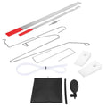 9-piece automotive maintenance tool set with plastic wedges, hooks, cable tie and crowbar tools