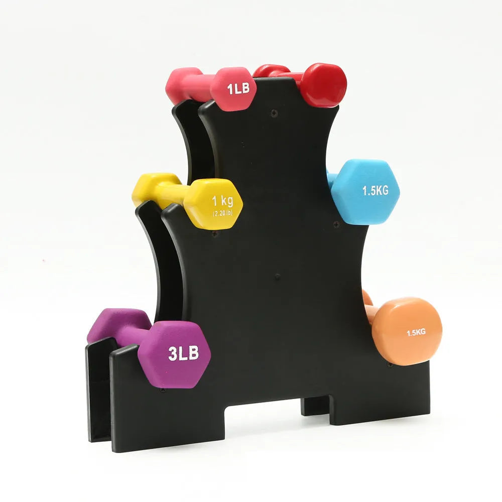 PVC dumbbell rack stand home storage holder for fitness weights