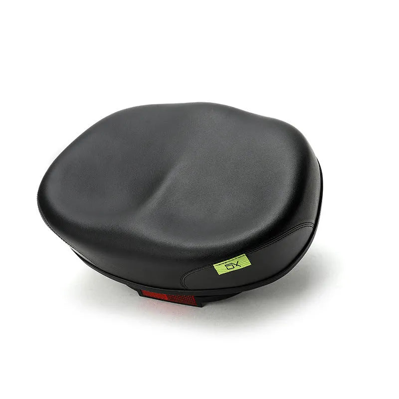 Thickened red bicycle saddle with shock absorber showing 210x270mm dimensions