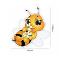 Cartoon little bee car body sticker 15x14cm PVC waterproof decal on vehicle bumper