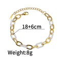 Stainless steel and resin heart-shaped bracelet for women with double layer design.