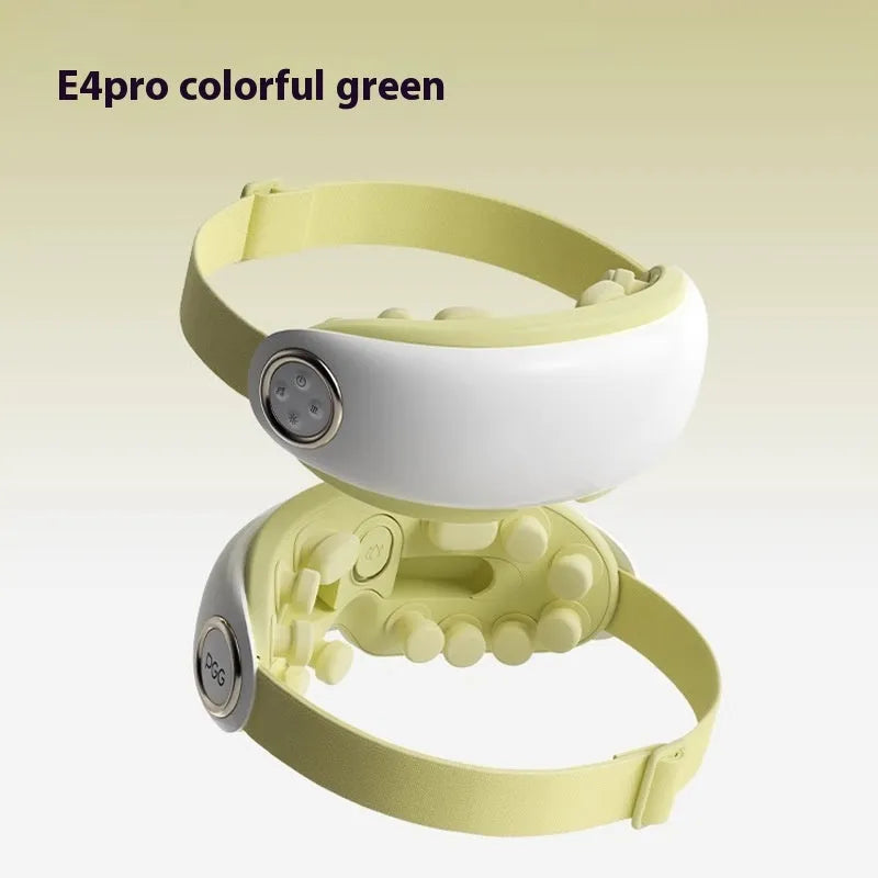 Purplish grey Bluetooth steam smart eye hot compress massage device on a white background.