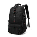Men's large black waterproof Oxford cloth hiking backpack with anti-theft features