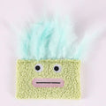 Big mouth explosion head shaped catnip plush toy in blue, green, orange or purple colours