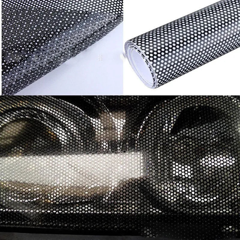 30cm by 106cm plastic automotive colour changing perforated mesh film for vehicle customisation