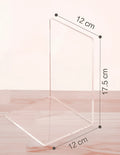 Transparent acrylic bookshelf for students holding a small number of books on a desk