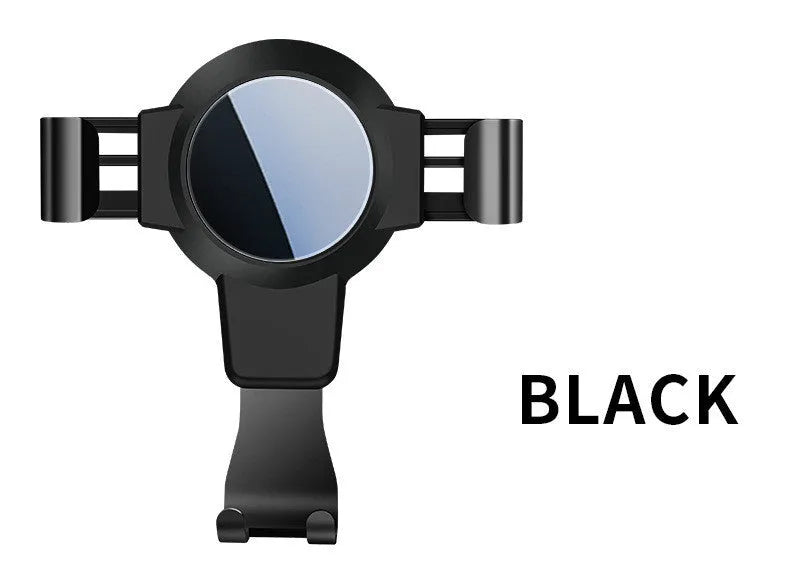 S4 ABS black car phone bracket mounted on air conditioning vent holding smartphone